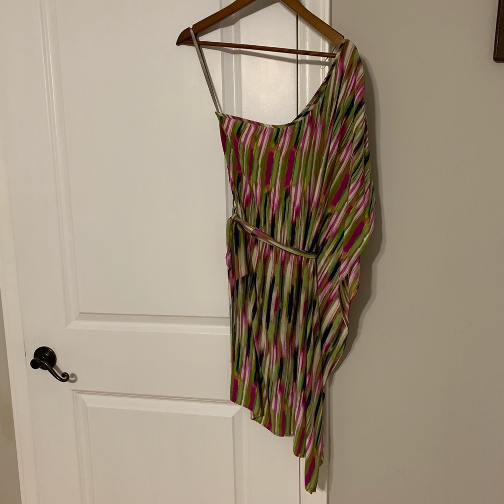 Multi-color silk dress